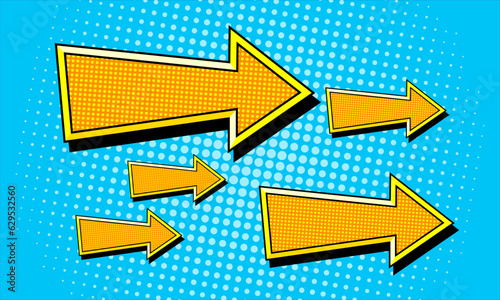 Comic cartoon arrow illustration design