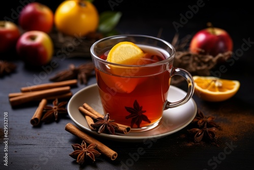 Homemade fruit tea honey. Generate Ai
