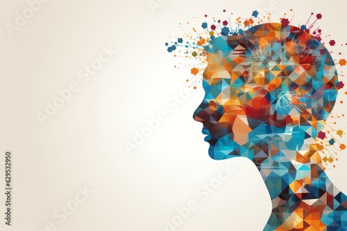 Human head infographic modern. Generate Ai © nsit0108