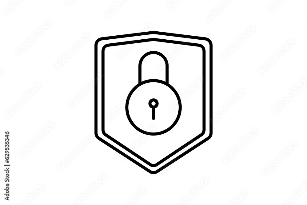 Secure Lock icon. icon related to security and access settings. line icon style. Simple vector design editable Secure Lock icon. icon related to security and access settings. line icon style. Simple vector design editable