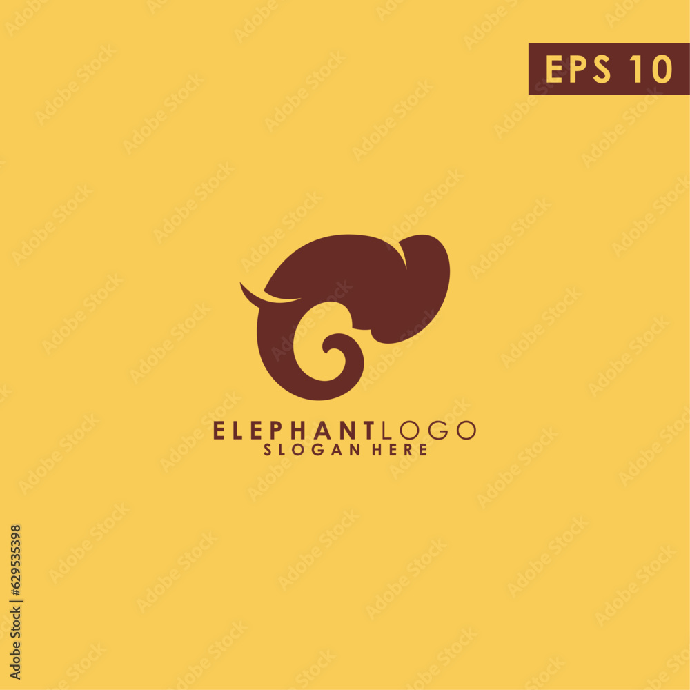 Fototapeta premium Elephant Head Modern Logo Design Vector Template