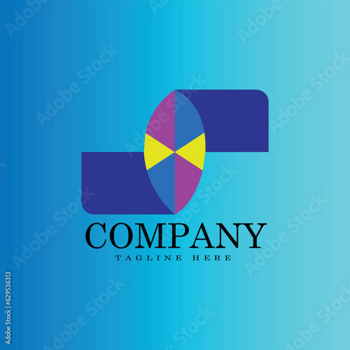 logo vector design for company with auspicious letter and color symbol