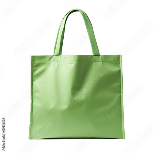 Eco-friendly Water-resistant Nylon Shopping Bag isolated on transparent background. Generative AI.
