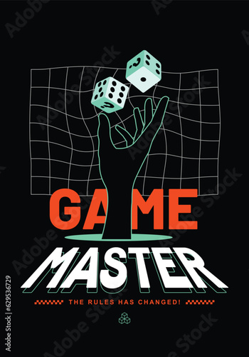 Street wear design concept. T-shirt design for game master.