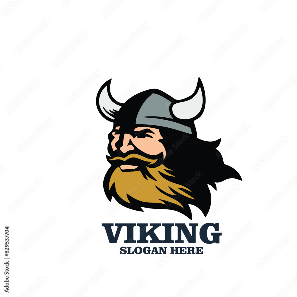Fototapeta premium Design mascot logo icon character viking