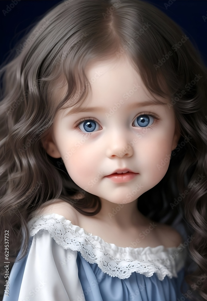 little girl with cute hair portrait little girl with cute hair portrait