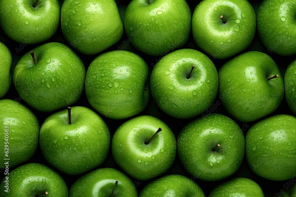 Nature organic fresh green apple. Top view of apples. Pile of freshness. Healthy fruit wallpaper Nature organic fresh green apple. Top view of apples. Pile of freshness. Healthy fruit wallpaper