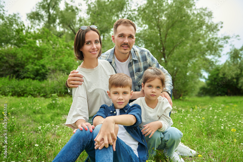 friendly cheerful family