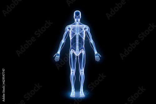Full human body in x-ray format.