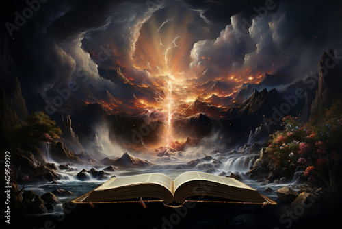 Leinwand Poster Divine Genesis: A Revelation of Creation