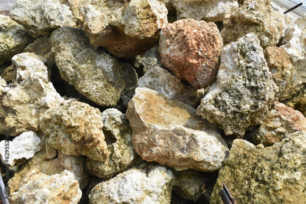 photos of piled andesite stones, can be used as a photo background