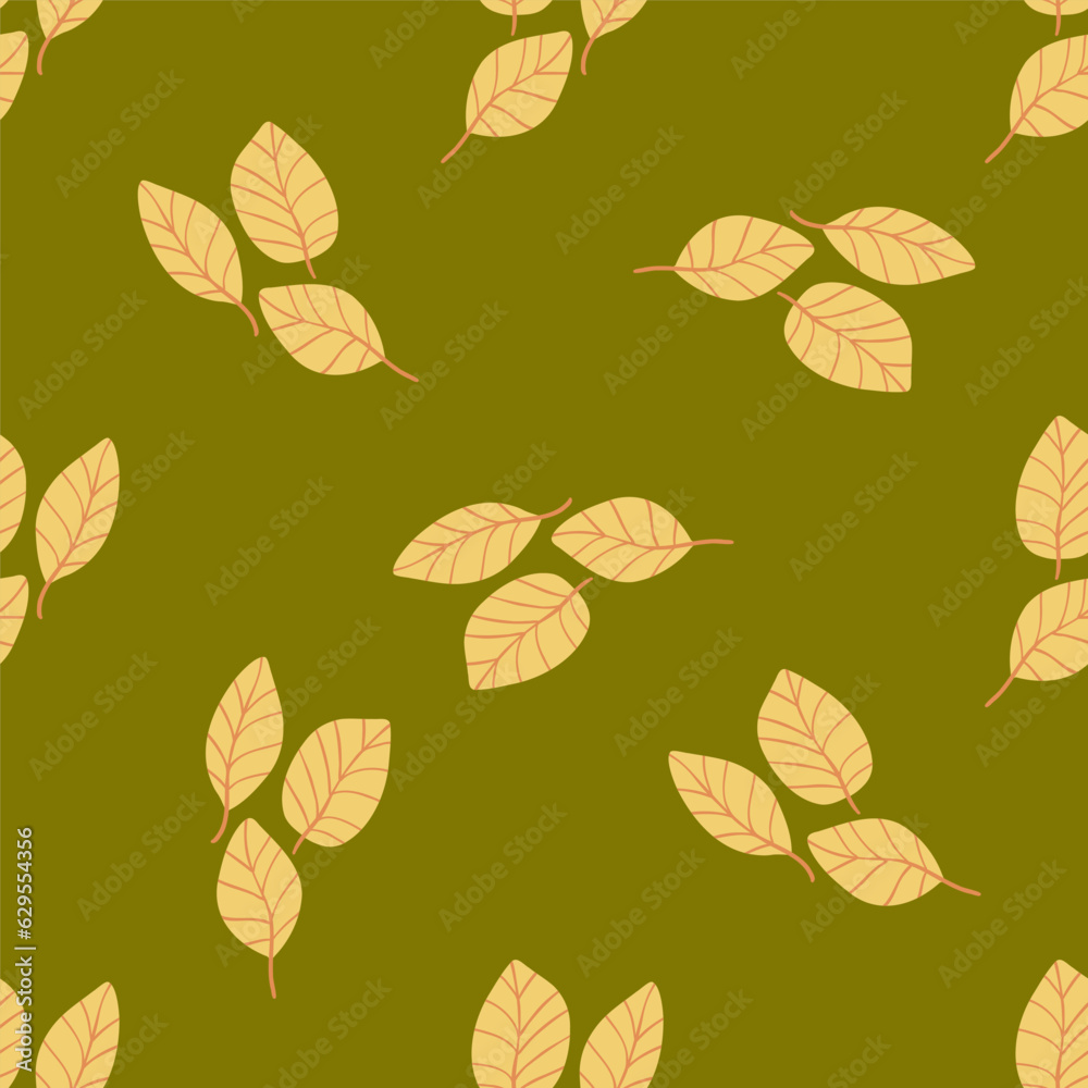 Obraz premium Autumn seamless pattern design. Repeat design with autumn thematics elements