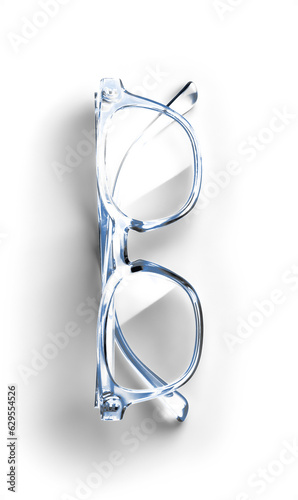Blue Clear Frame Reading Glasses 1