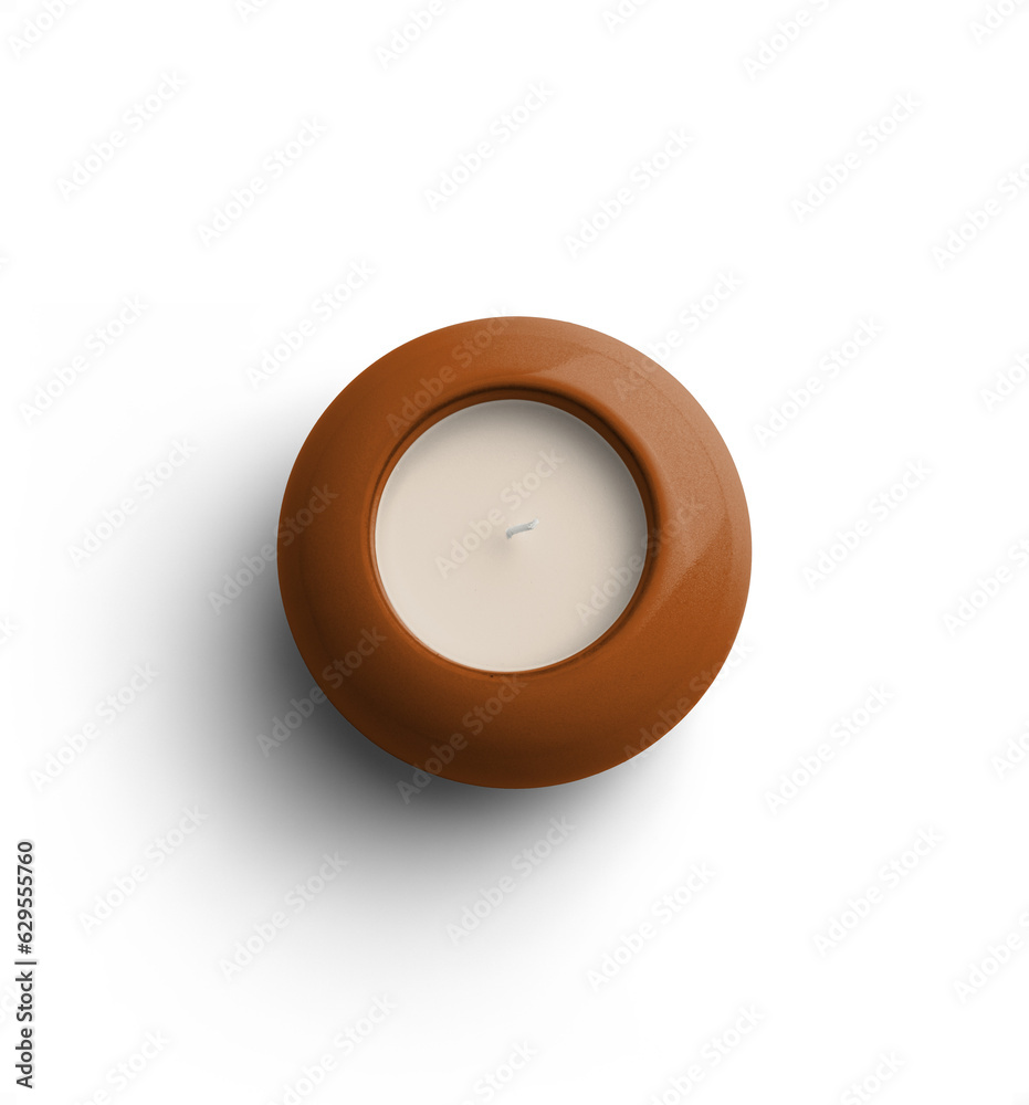 Brown Candle Ceramic Angled Brown Candle Ceramic Angled