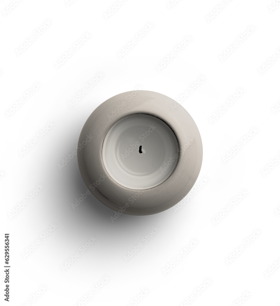 Cream Candle Ceramic Blown Out Cream Candle Ceramic Blown Out