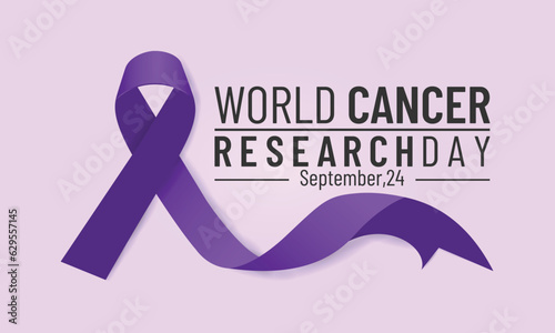 National Cancer Research Month background or banner design template. September 24, 2022
