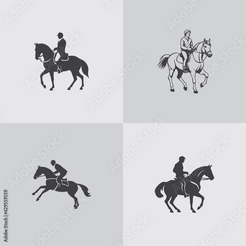 silhouette of a man riding a horse equestrian sport