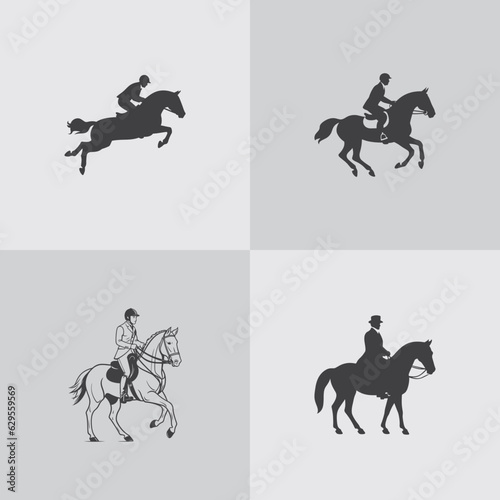 silhouette of a man riding a horse equestrian sport