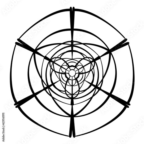 Abstract doodle ornament. Vector design element.