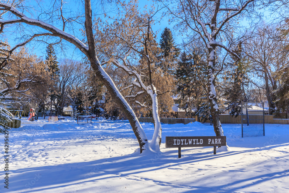 Idylwyld Park in the city of Saskatoon, Canada