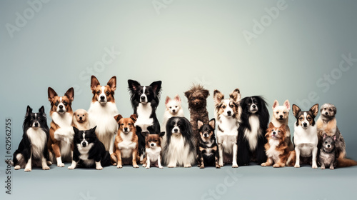 He marvels at the variety of pet breeds displayed in the image.