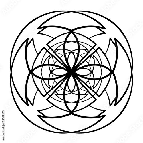Abstract doodle ornament. Vector design element.