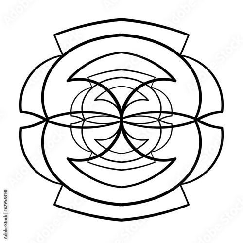 Abstract doodle ornament. Vector design element.