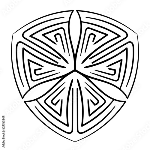 Abstract doodle ornament. Vector design element.
