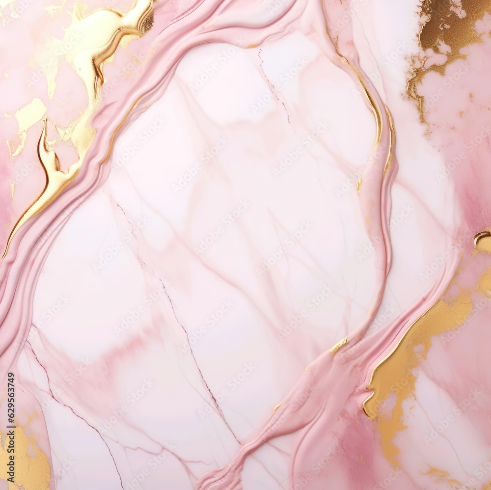 A pink and white marble with gold and pink colors background illustration