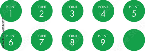 POINT　数字のアイコン（ラベル）