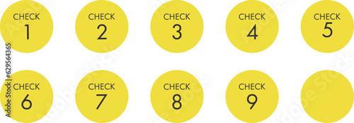 CHECK　数字のアイコン（ラベル）