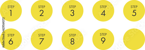 STEP　数字のアイコン（ラベル）