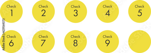 Check　数字のアイコン（ラベル）