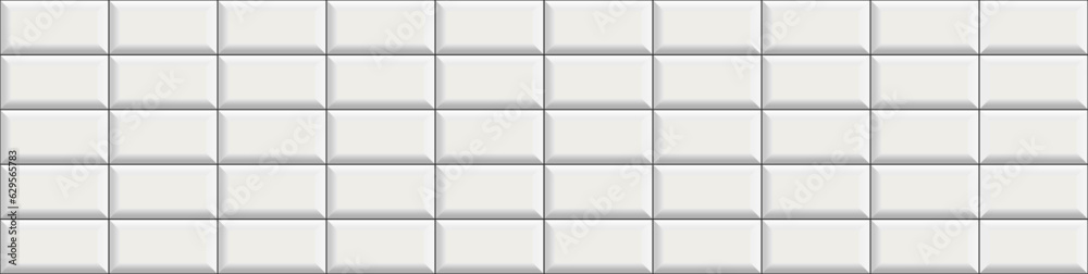 subway tile background. white seamless stack bond patter for kitchen backsplash, bathroom wall, shower. ceramic vector grid tile texture