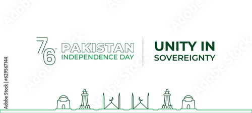 Pakistan Independence Day Banner with Design