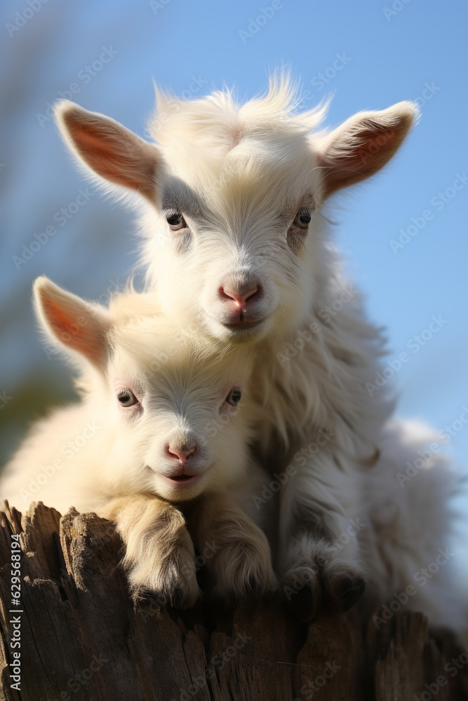 Two baby goats