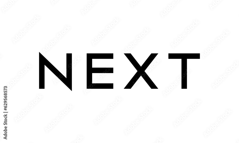 Next word with arrow Letter Logo design Template Next word with arrow Letter Logo design Template