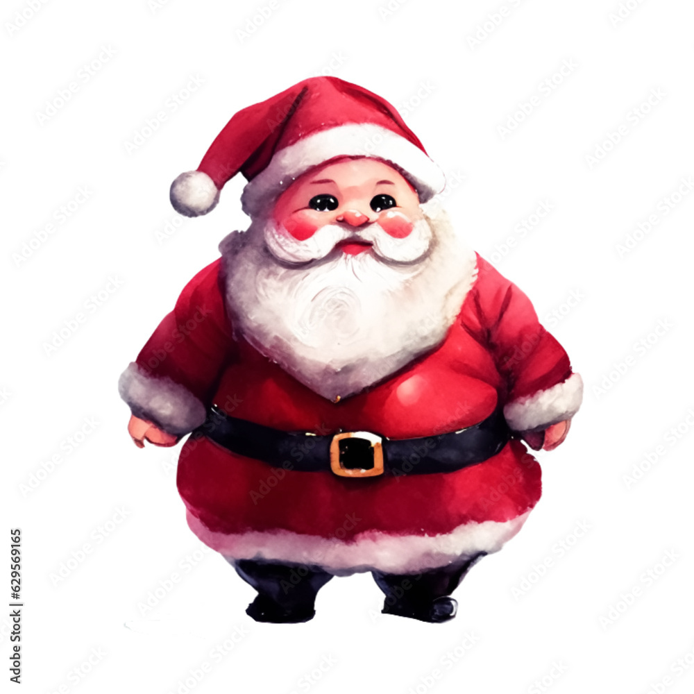 Santa watercolo Ai generated Santa watercolo Ai generated