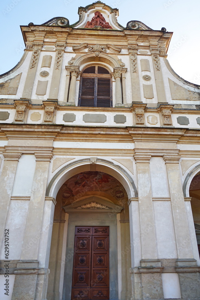Facade of the sanctuary of Santa Verdiana in Castelfiorentino, Tuscany, Italy