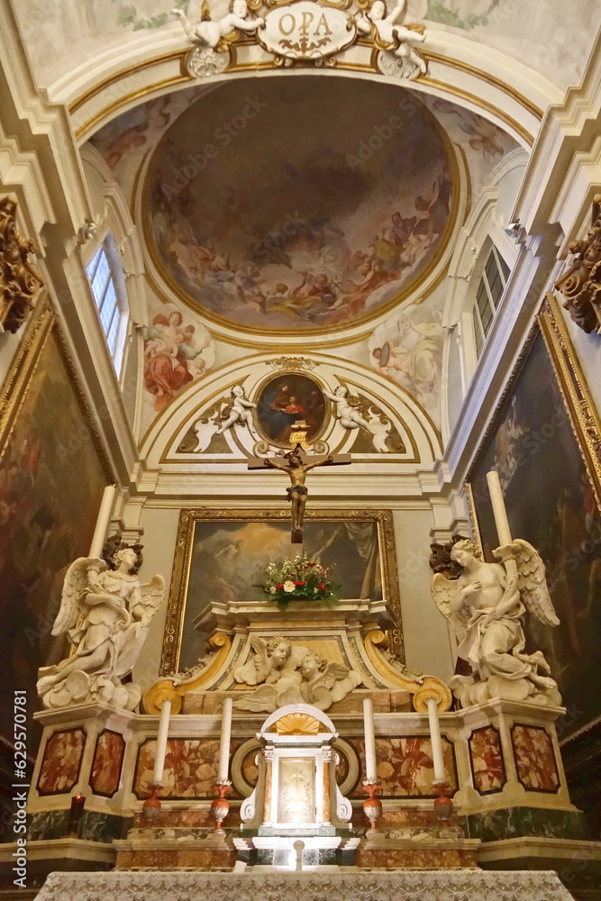 Interior of the church of the sanctuary of Santa Verdiana in Castelfiorentino, Tuscany, Italy