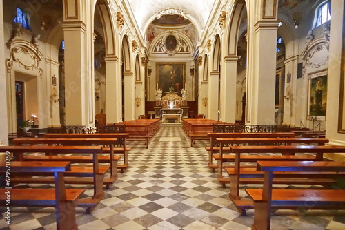 Interior of the church of the sanctuary of Santa Verdiana in Castelfiorentino, Tuscany, Italy