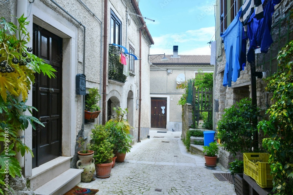Fototapeta premium The village of Nusco in Campania, Italy.