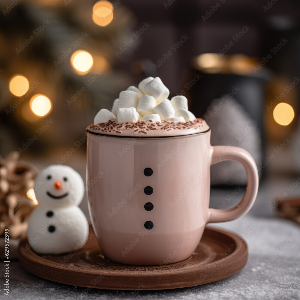 Fototapeta premium Hot Chocolate for The Christmas.Background