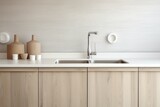 Kitchen furniture sink decor. Generate Ai