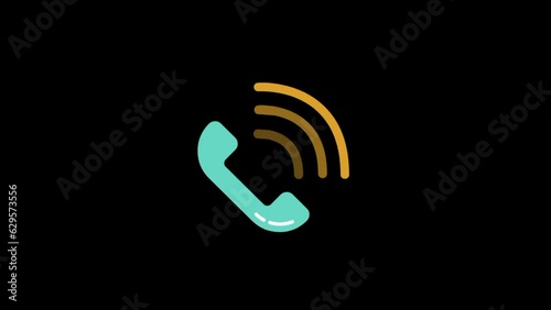 Phone ringing on black background