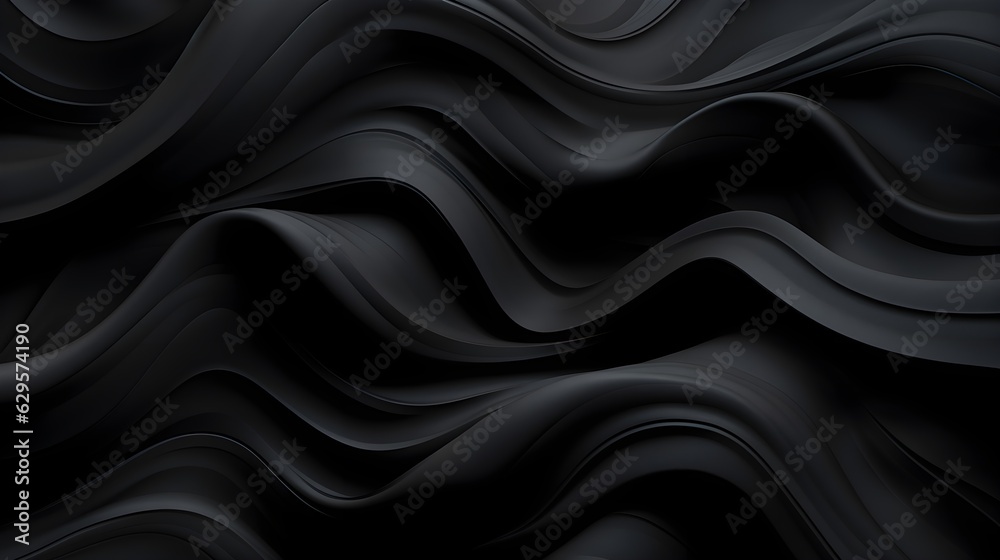 Black silk texture created with Generative AI technology