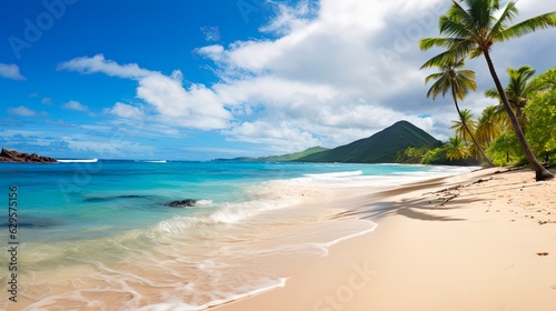 Welcome to Hawaii with Beautiful Ocean and Sand Beach Background. Generative AI