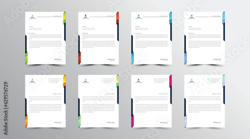 Letterhead Design Template. set Abstract Letterhead Design, Modern Business Letterhead Design Template