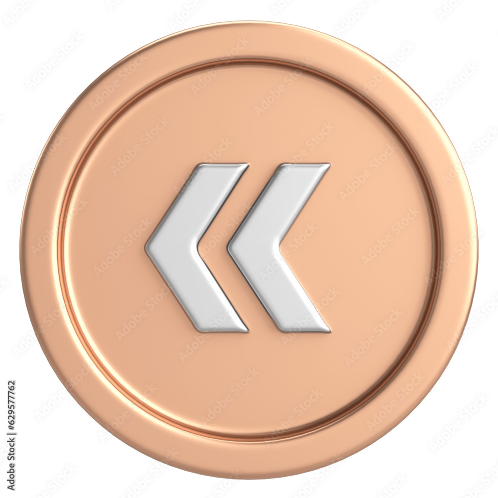 Previous button. Back button. 3D illustration. Previous button. Back button. 3D illustration.