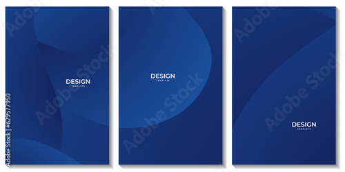 blue flyer poster cover business template